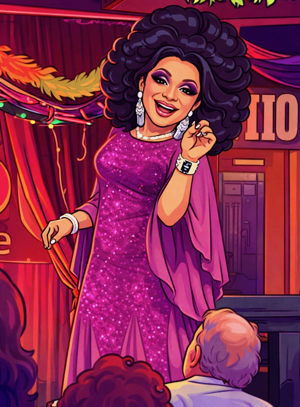 Madame Anaconda performing